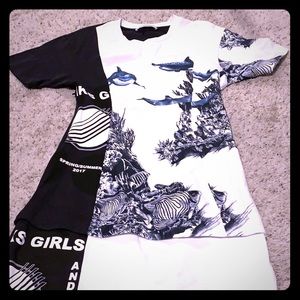 Awesome Stella McCartney long Shark Dress ocean